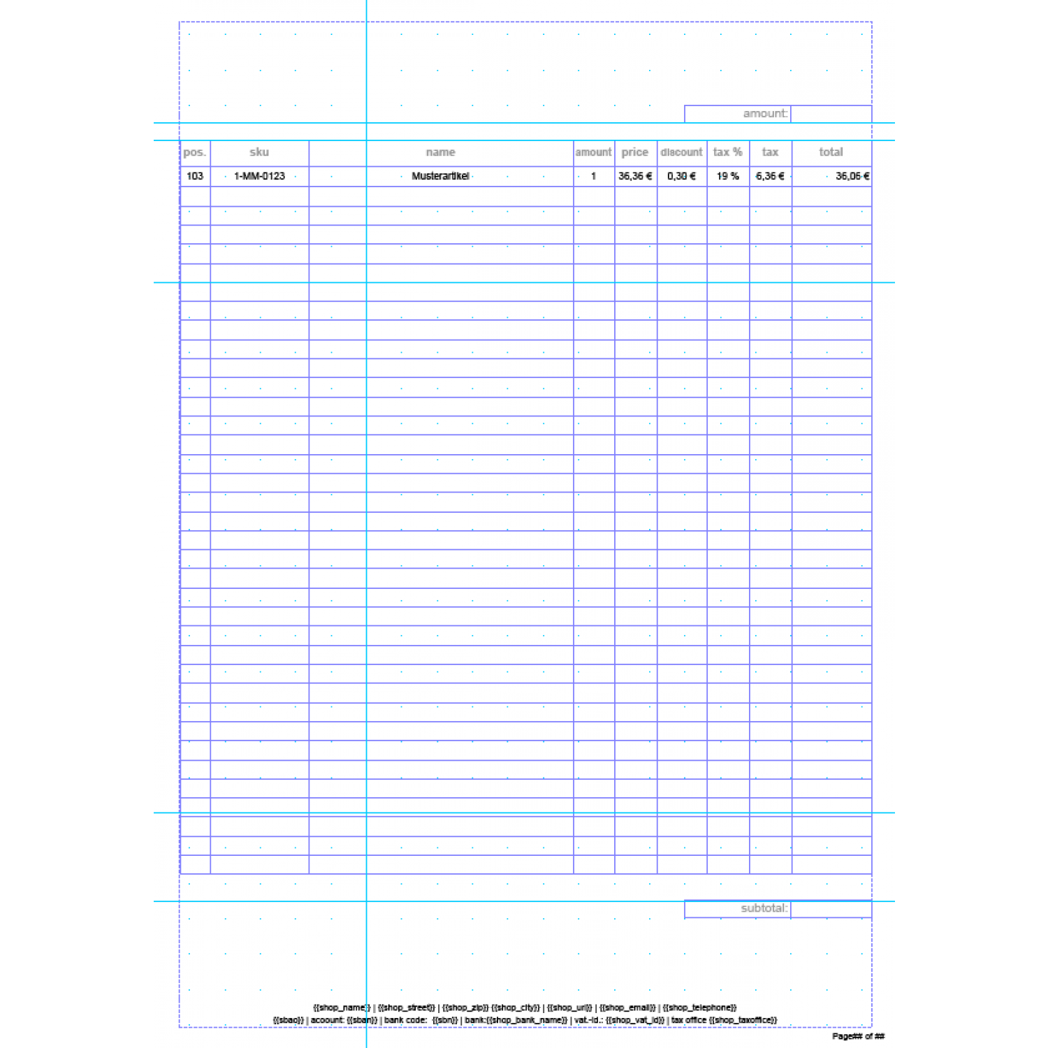 Standard Invoice Template