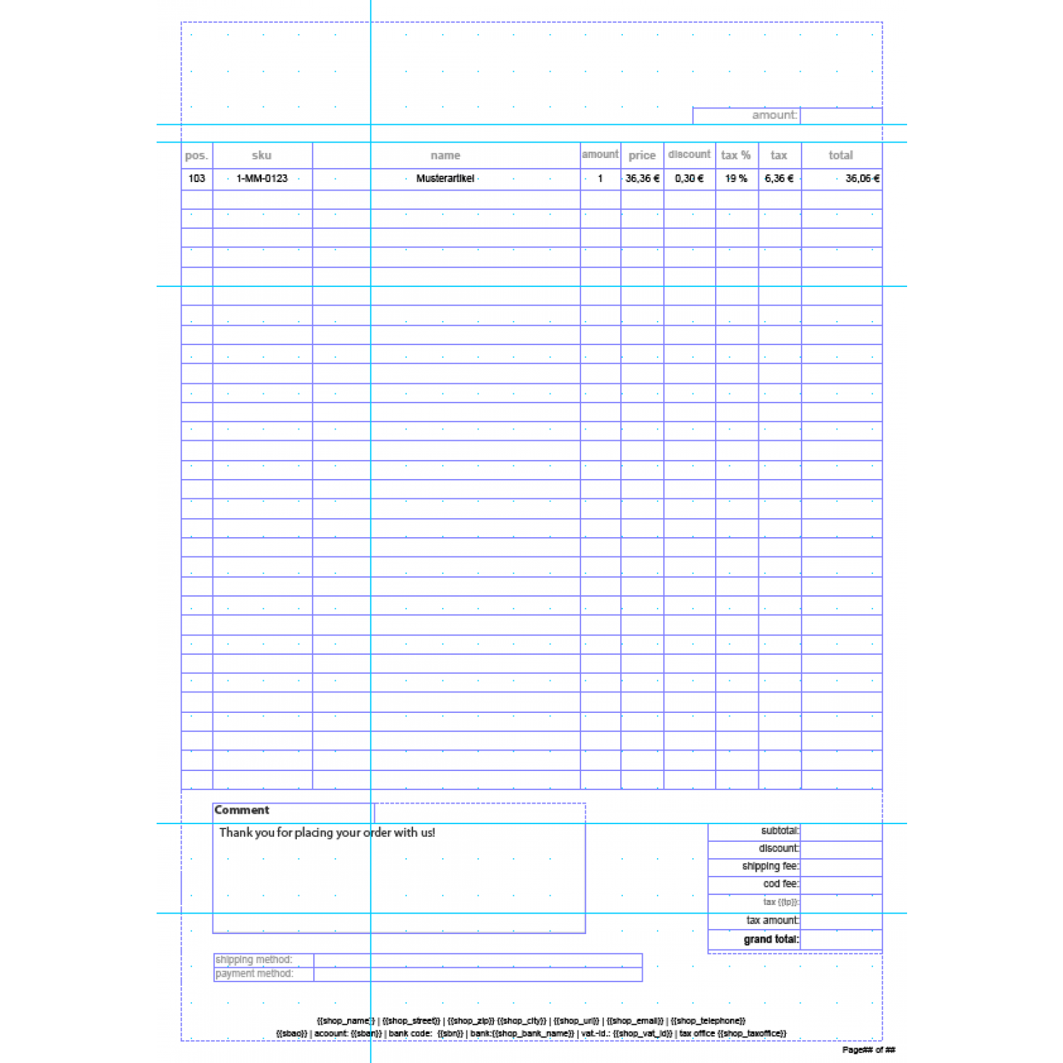 Standard Invoice Template