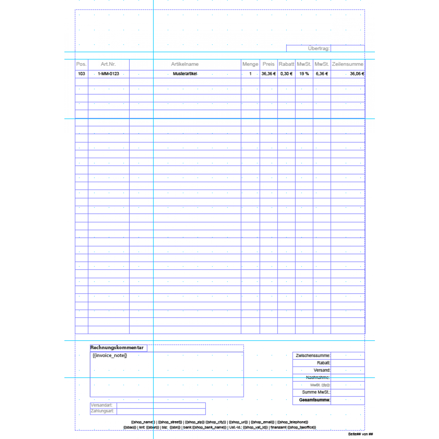 standard invoice
