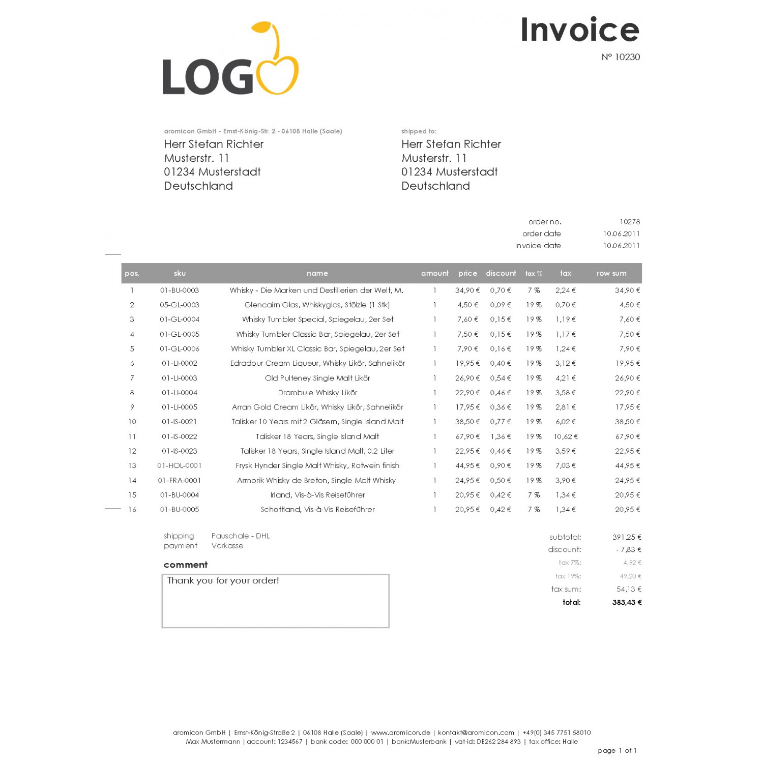 Magento Pdf Invoice Templates